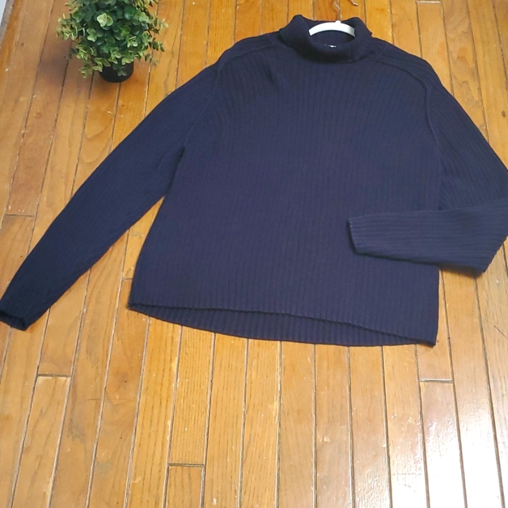 BRANDINI Navy Pullover Cotton Turtleneck Size XXL - Picture 2 of 7